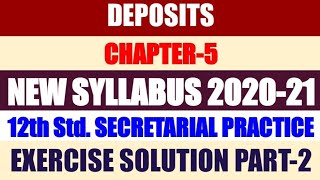 12th Std Secretarial Practice Chapter5 Solved Exercise Part2 [upl. by Atiken]