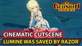 Genshin Impact  Lumine Was Saved By Razor Cinematic Cutscene [upl. by Anuaf]