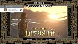 FINAL FANTASY XV  Episode Gladio Score Attack Million Points Gold Trophy  Secret Weapon [upl. by Remmer]