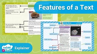 How to Teach Features of a Text Video Lessons  KS2 [upl. by Ahsinrev]