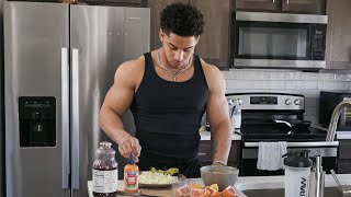 WHAT I EAT TO BUILD MUSCLE FULL DAY OF EATING amp COOKING 3500 CALORIES [upl. by Pilloff]