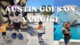 Austin Goes On A Cruise MSC Meraviglia 2024 [upl. by Eikcin]