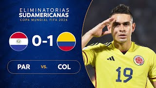 PARAGUAY vs COLOMBIA 01  RESUMEN  ELIMINATORIAS SUDAMERICANAS  FECHA 6 [upl. by Nakhsa]