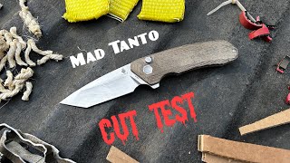 Cut Test KizerDamned Designs “Mad Tanto” [upl. by Fiden670]