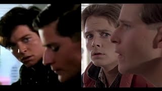 Eric Stoltz vs Michael J Fox Back to the Future Comparison [upl. by Marelya]