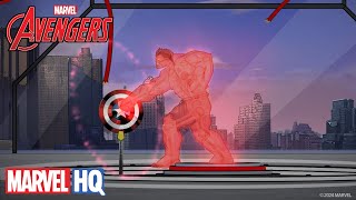 Captain America VERSUS Red Hulk  Testing out Powers in the lab [upl. by Korenblat470]