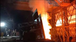 Heat Tapping of melting furnace at Electrosteel casting ltd Khardah [upl. by Eelatan834]