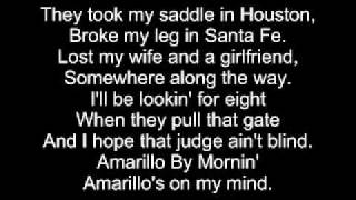 Amarillo by morning lyrics [upl. by Llewoh]