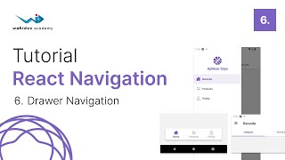 Tutorial React Navigation  6 Drawer Navigation [upl. by Neeruam]