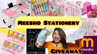 Meesho Stationery😍Office College Affordable Giveaway🫶 [upl. by Ocsecnarf]