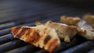 Grill Chicken Breast 04  Free Stock Footage [upl. by Yelrahc684]