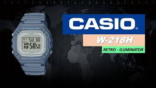 Reloj Casio Retro W218HC4A2VDF Unisex Color azulgris [upl. by Zil407]