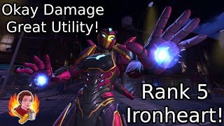 Rank 5 Ironheart Gameplay All Abilities Explained And Rotation  Marvel Contest Of Champions [upl. by Marola396]