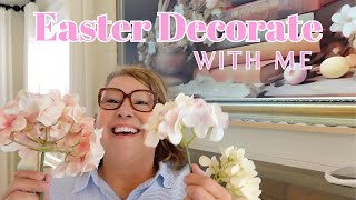 EASTER DECORATE WITH ME 2024  SPRING MANTEL DECOR IDEAS [upl. by Selinda]