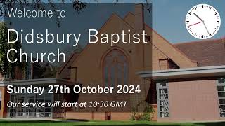 DBC Sunday Worship 27th October 2024 [upl. by Suiddaht282]