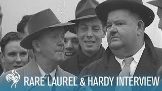 Laurel amp Hardy Rare Interview with an Iconic Comedy Duo 1947  British Pathé [upl. by Hearn343]