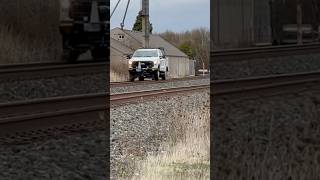 UP HiRailer in Shedd Oregon unionpacificrailroad unionpacificrailway [upl. by Ahtnama]