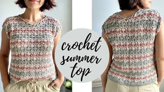 Sleeveless Crochet Summer Top [upl. by Arodal]