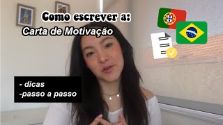 Como fazer sua CARTA DE MOTIVAÇÃO  Estudar fora com ENEM [upl. by Mikkanen94]