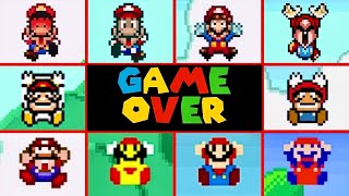 All Mario Game Over Screens amp Death Animations  Mario Multiverse in SMB1 [upl. by Ardyce]