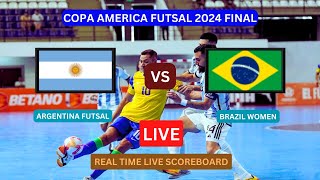 Argentina Vs Brazil LIVE Score UPDATE Today 2024 Copa America Futsal Final Match Feb 10 2024 [upl. by Natan]