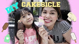 HOW TO MAKE AN EASY UNICORN CAKESICLE [upl. by Ahsille]