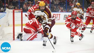 Minnesota vs Boston U 2023 NCAA Frozen Four semifinal highlights [upl. by Nuarb]