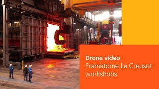 Drone video of Framatome Le Creusot workshops [upl. by Nuahsyt761]