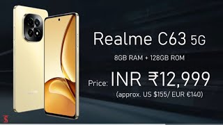 Realme C63 5G Price Official Look Design Specifications 8GB RAM Camera Feature [upl. by Eetnahc]