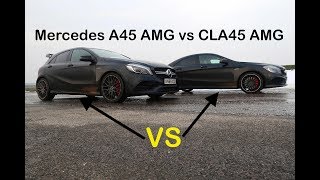 Mercedes A45 AMG vs CLA45 AMG  Comparison amp Launches [upl. by Nyleikcaj]