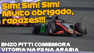 FITTIPALDI COMEMORA MUITO NO RÁDIO SUA PRIMEIRA VITÓRIA NA F2 EM 2024 NO GP DA ARÁBIA SAUDITA [upl. by Brian]