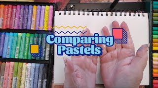 Comparing Pastels pastels artsupplies oilpastels artsandcrafts comparisonvideo swatches [upl. by Nnahteb]