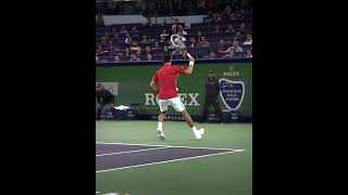 Rare Djokovic Trick Shot 🤯 [upl. by Eelrebmik]