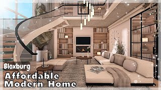 BLOXBURG Affordable Modern Home Speedbuild interior  full tour Roblox House Build [upl. by Peacock638]