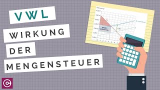 Wirkung der Mengensteuer Volkswirtschaftslehre Animation [upl. by Hermy]