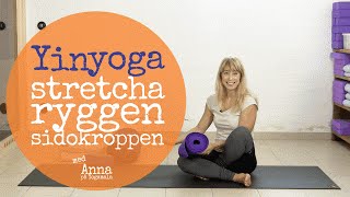 Yogapass för att stretcha ryggen och sidokroppen med yinyoga [upl. by Enala95]