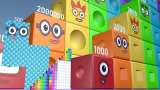 Numberblocks Puzzle Step Squad 500 500000 25000000 BILLION BIGGEST Numberblocks Numbers [upl. by Audrey]