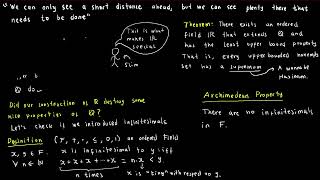 Archimedean property or why there are no infinitesimals in the reals numbers [upl. by Alleahcim738]