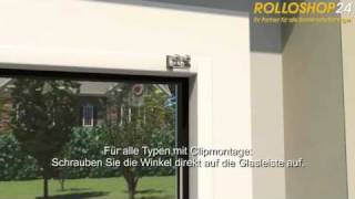 Montage Plissee auf der Glasleiste  ROLLOSHOP24 [upl. by Auohs]