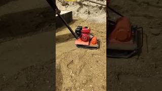 Plate compactor platecompactor compact vibration modified stonedust soil compaction shorts [upl. by Ardnahcal]