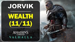 Jorvik All Wealth Locations  GearArmor Chests  Assassins Creed Valhalla [upl. by Pennebaker]