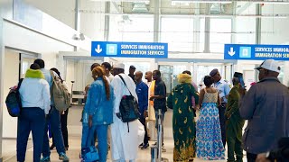 L’aéroport Ousmane Masseck Ndiaye a accueilli son premier vol Commercial au départ de l’aéroport LSS [upl. by Enahc884]