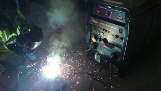 Arc Welding Test with Lincoln Vantage 500 Welder Generator [upl. by Einafets404]