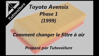 Changer un filtre à air  Toyota Avensis 20L TD  1999 [upl. by Aridatha571]