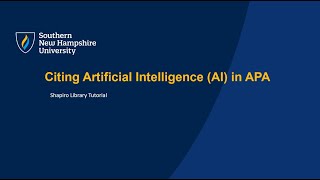 Citing AI in APA [upl. by Aronael]