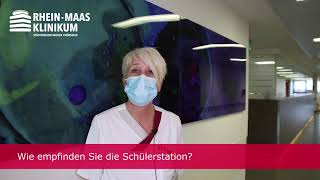 Schülerstation 2020 am RheinMaas Klinikum Fazit der ersten Woche  Interview mit Gabriele Lüssem [upl. by Nryhtak151]