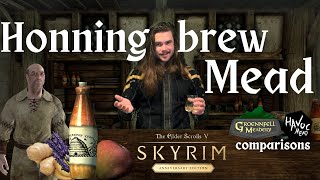 I Brewed HONNINGBREW MEAD from Skyrim  Elder Scrolls Cookbook [upl. by Kcirddec]