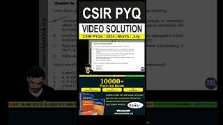 CSIRNET LIFE SCIENCES  PYQ 2024 July  VIDEO SOLUTION  previousyearquestions csirnet [upl. by Margot]