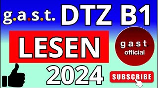 GAST  B1 Prüfung  Lesen Übungssatz  GAST DTZ 2023 TEST [upl. by Leinod]