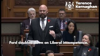 MPP Terence Kernaghan asks about manufacturing job losses in Ontario [upl. by Goldston]